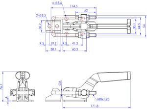 GH-40341 là dòng kẹp đứng công nghiệp tải nặng (Vertical Toggle Clamp) chuyên dùng cho jig fixture, gá hàn và hệ thống tự động hóa. Thiết kế chắc chắn giúp cố định phôi ổn định, tăng độ chính xác gia công và nâng cao hiệu suất sản xuất trong môi trường công nghiệp.